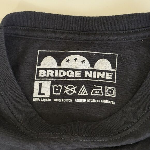 No Warning NWC Punk Band Bridge Nine Records Double Sided Graphic T Shirt L NWOT - Picture 5 of 10